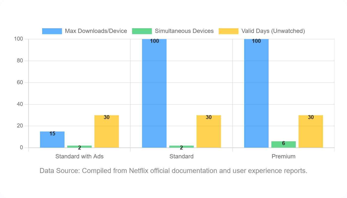 a bar chart showing the differences between netflix subscription plans