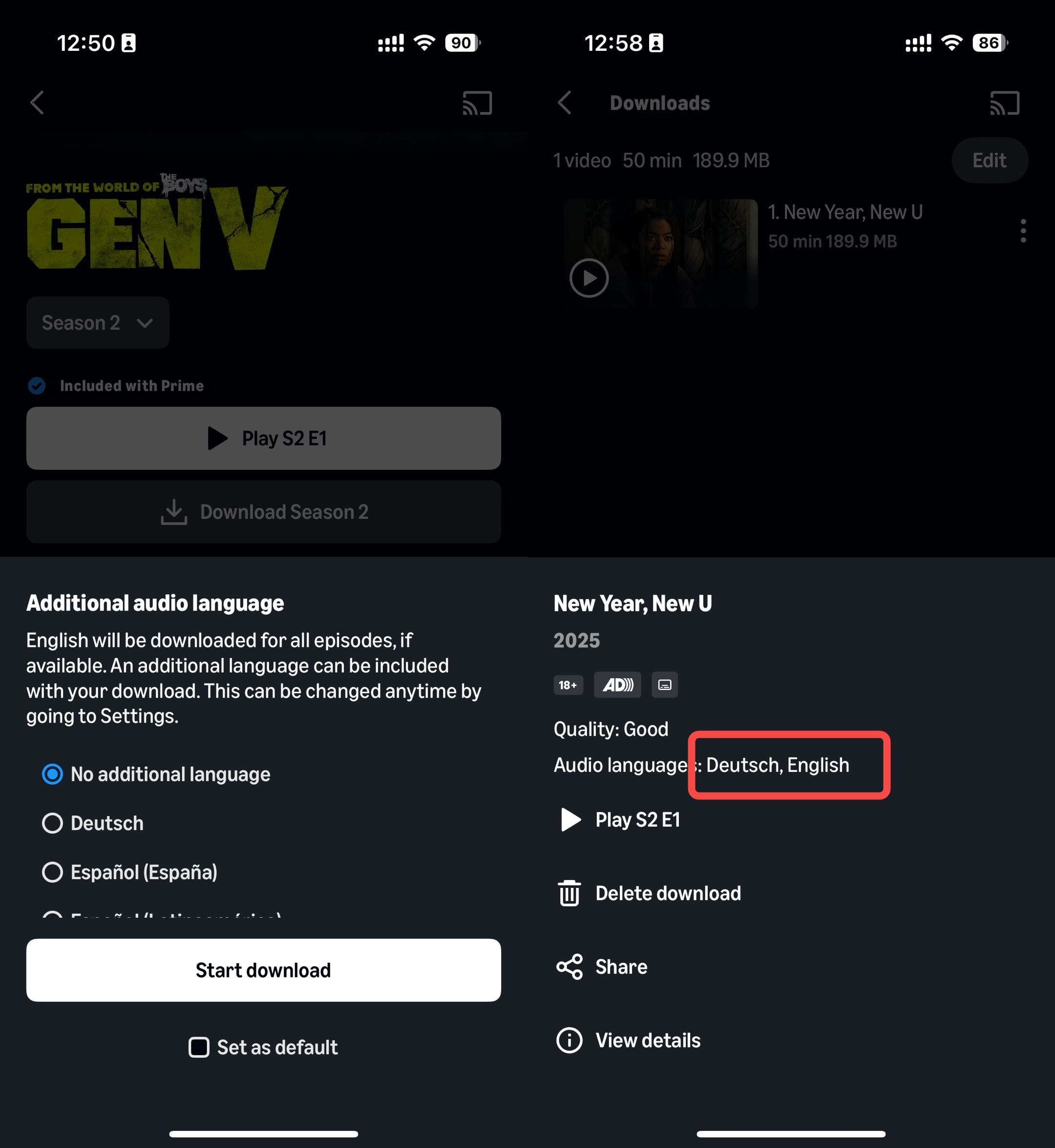 Amazon Prime Video Download-official app audio language choice
