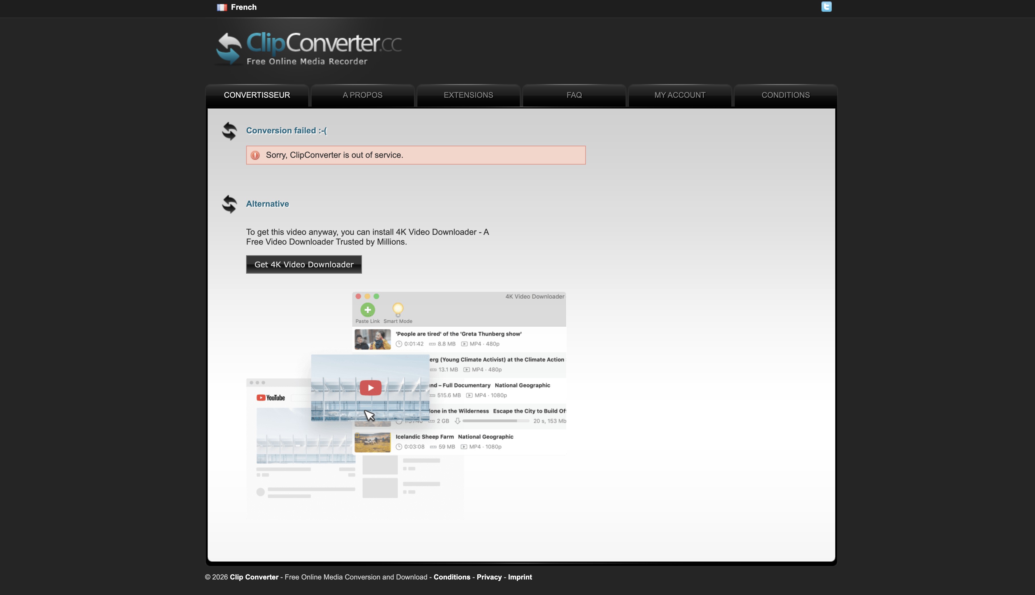 Conversion failed :-( Sorry, ClipConverter is out of service.