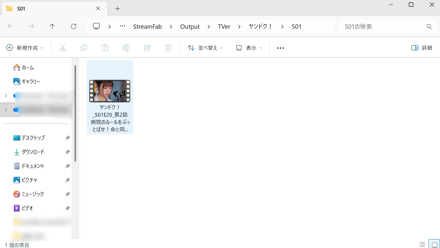 StreamFabでTVerの動画をダウンロードする手順5